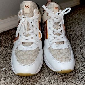 Michael Kors Rose Gold Platform Sneakers